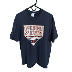 Gildan San Franciso Giants Shirt Adult Extra‎ Large Black Opening Day Baseball